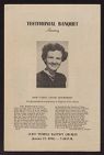 Mrs. Carol Leigh Humphries Papers. 
Testimonial Banquet program, 17 January 1952